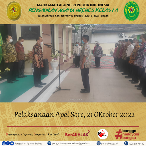 apel sore 21 oktober 2